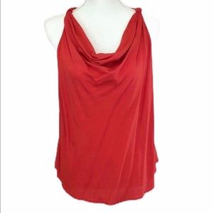 A.N.A Burnt Orange Sleeveless Cowl Neck Top Petite XL EUC Layering Essential